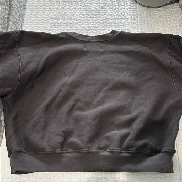 Les tien Cropped fleece Women's Sweatshirt washed brown sz xs - Picture 6 of 8